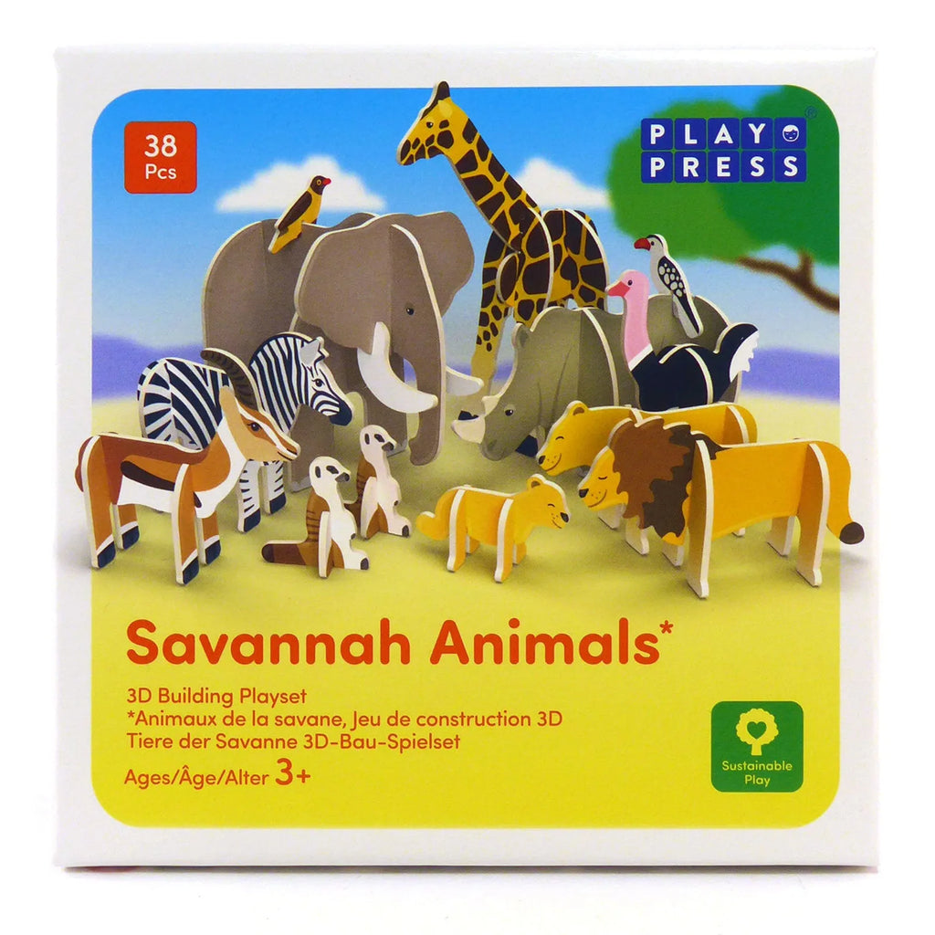 Playpress Toys Savannah Animals Playset