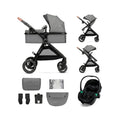 Kinderkraft Esme Pro 3-in-1 Travel System with Mink Pro Car Seat - Moonlight Grey