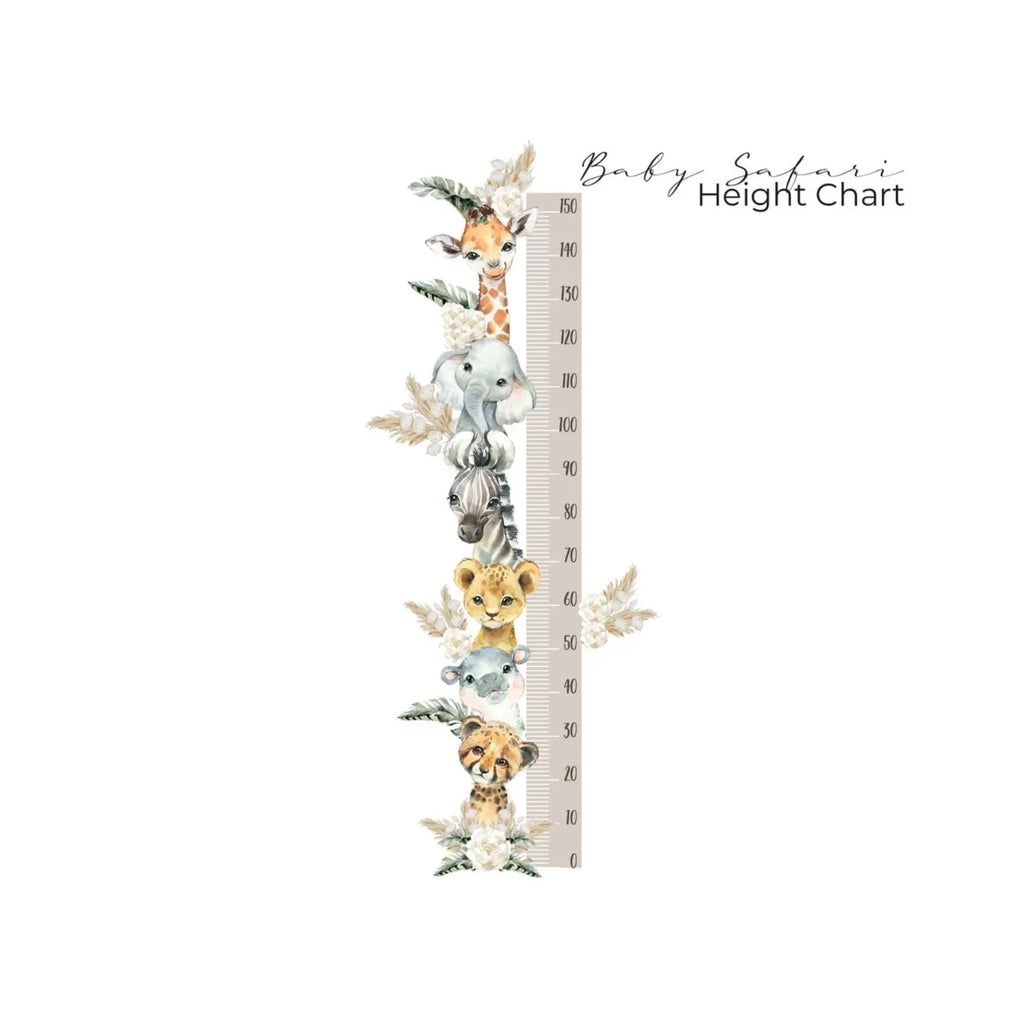 Live Vida Baby Safari Height Chart Sticker