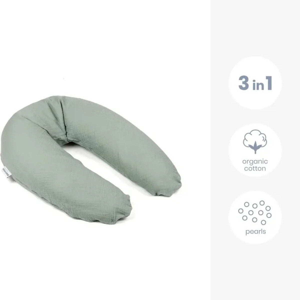 Doomoo Comfy Big Muslin Maternity Pillow - Green