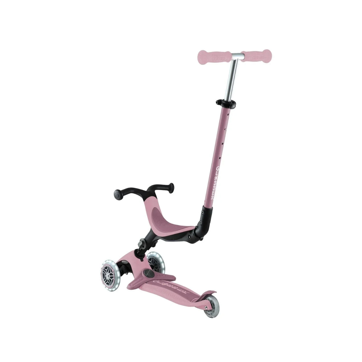 Globber Go Up Active Lights Eco Scooter - Berry