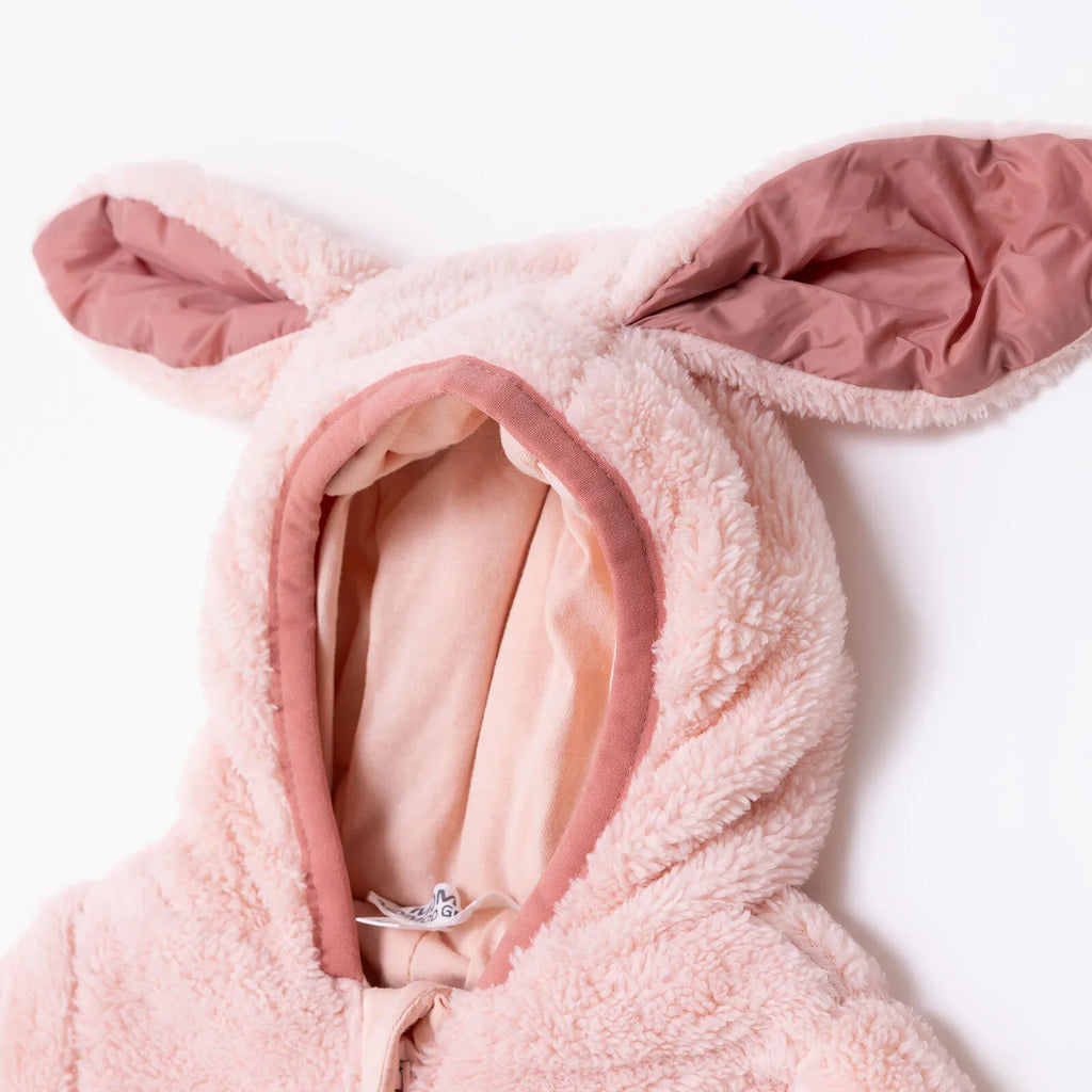 Midimod Hooded Fleece Baby Pramsuit with Feet (3 Months to 12 Months)