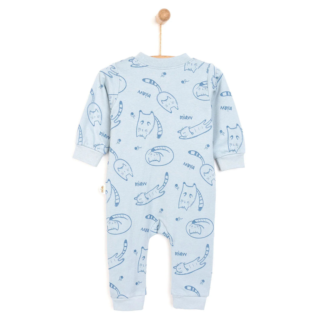 Bebetto Cat Motif Zip-Up Footless Baby Sleepsuit (3 Months to 3 Years)