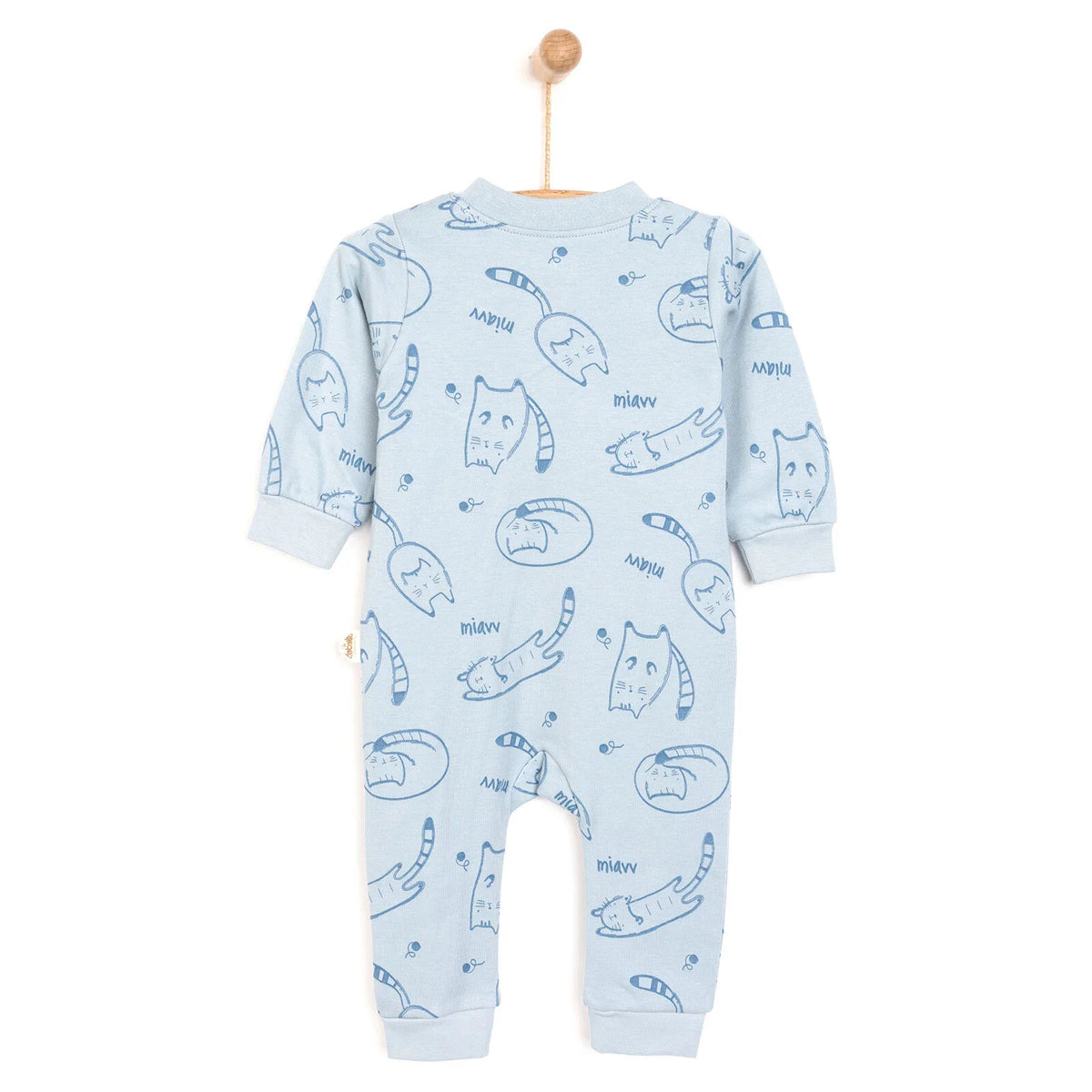 Bebetto Cat Motif Zip-Up Footless Baby Sleepsuit (3 Months to 3 Years)