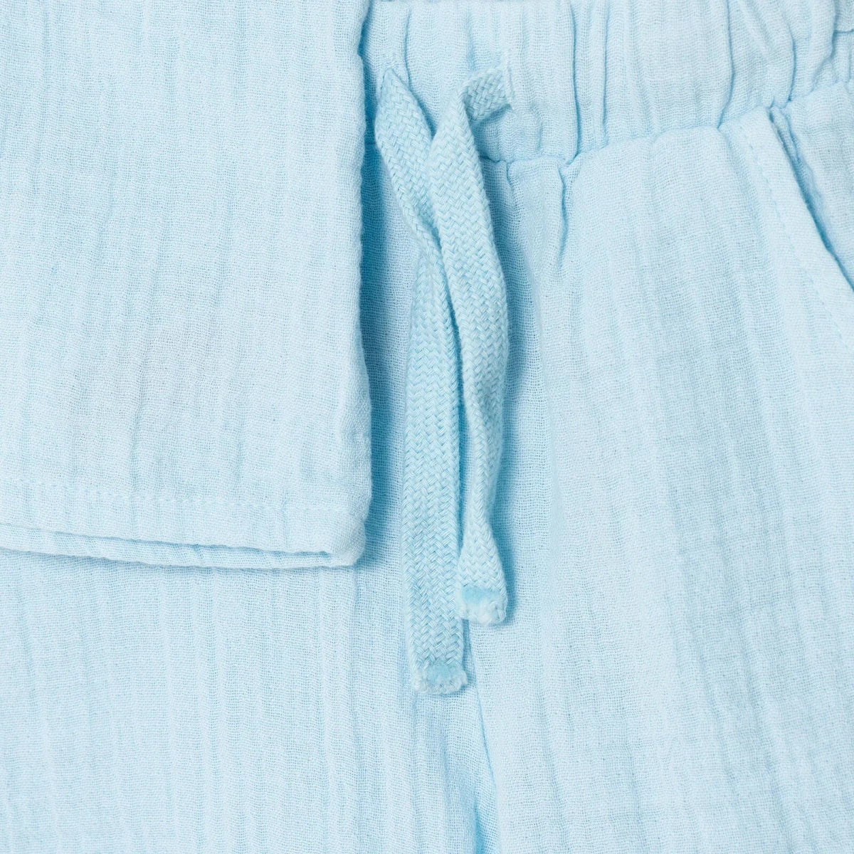 HelloBaby Turn-Up Muslin Baby Shirt & Shorts Set (6-9 Months to 4-5 Years) - Blue