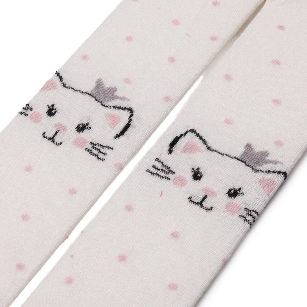 HelloBaby Printed Baby Tights (6-12 Months to 4-5 Years) - White Printed