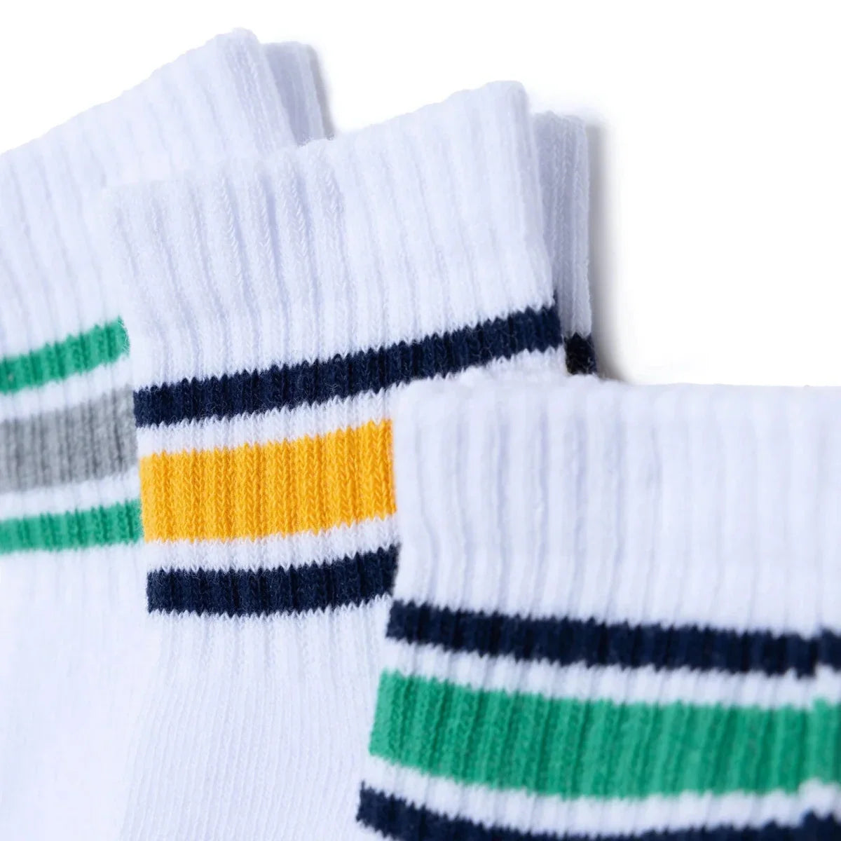 HelloBaby Striped 3 Pack Ankle Baby Socks (Newborn to 4-5 Years) - White