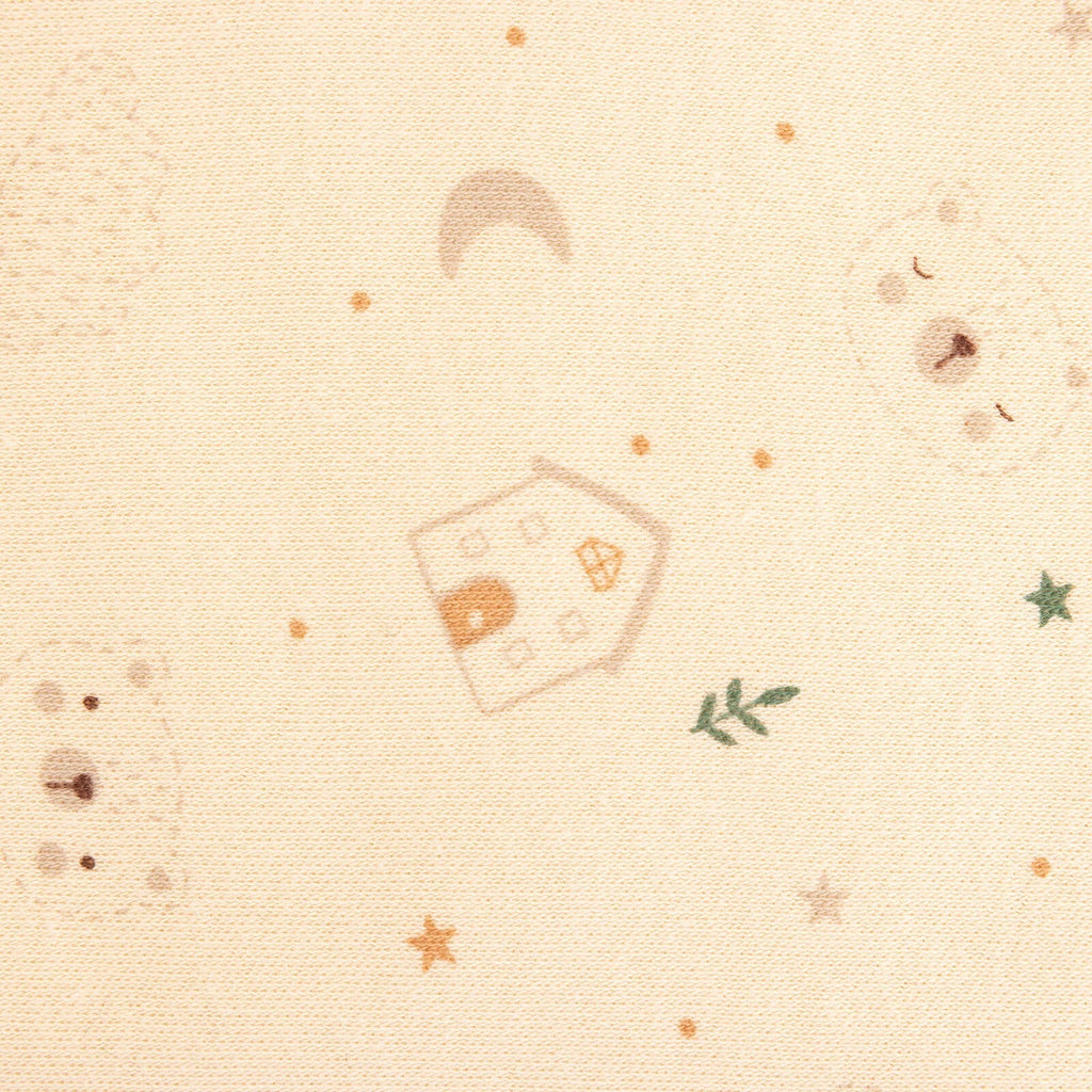 Bebbek Bear and House Print Jersey Baby Blanket (80 x 80 cm)