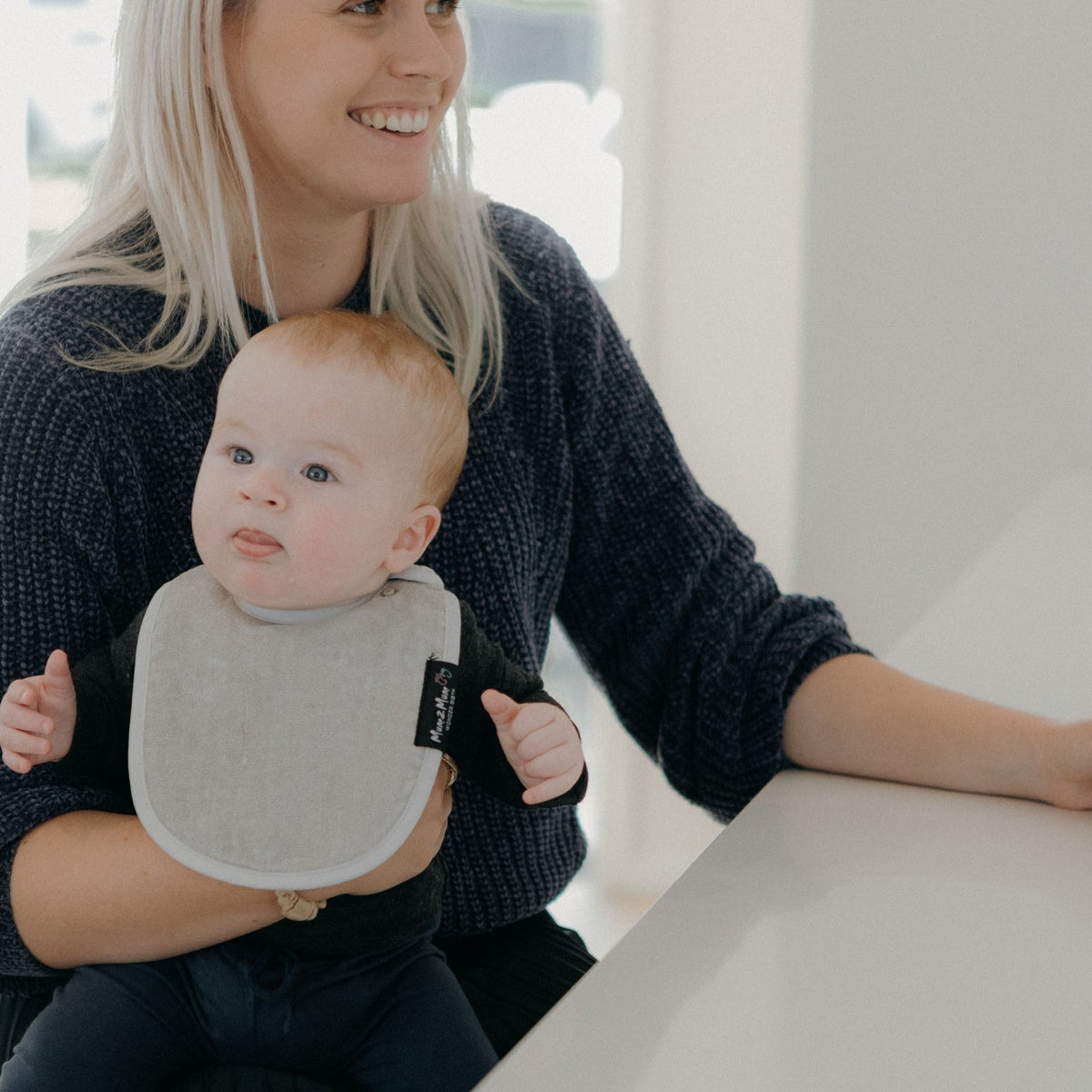 Mum 2 Mum Infant Wonder Bib - Denim Blue