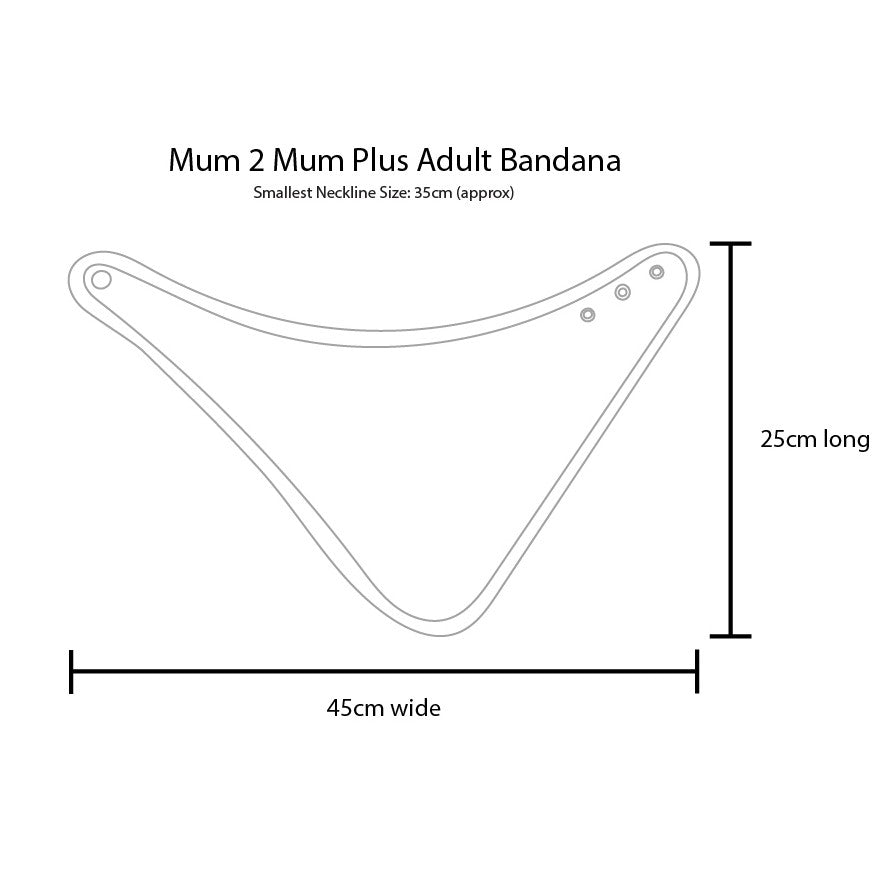 Mum 2 Mum PLUS Adult Disability Bib - Black