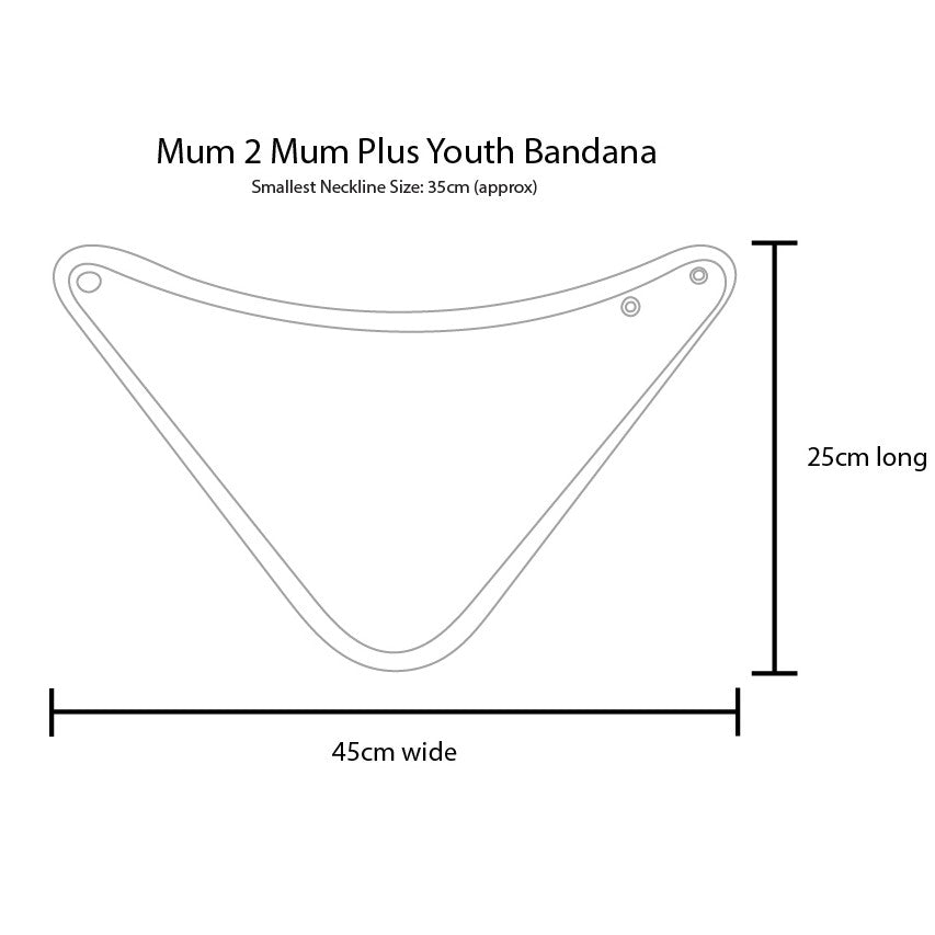 Mum 2 Mum PLUS Youth Disability Bib - Ages 5-15 years - Navy Blue