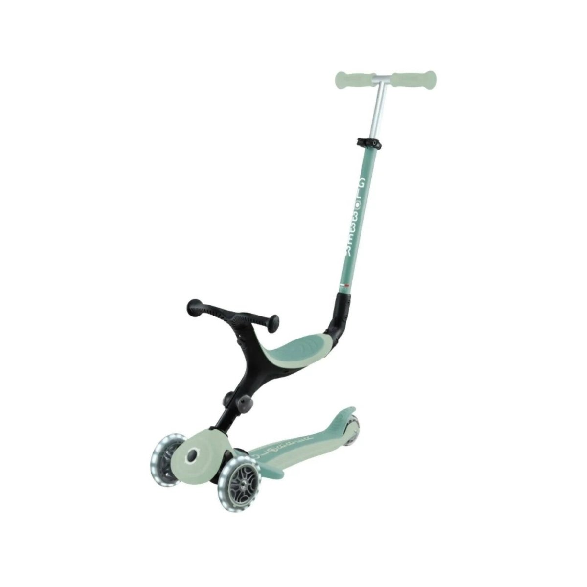 Globber Go Up Active Lights Eco Scooter - Pistachio
